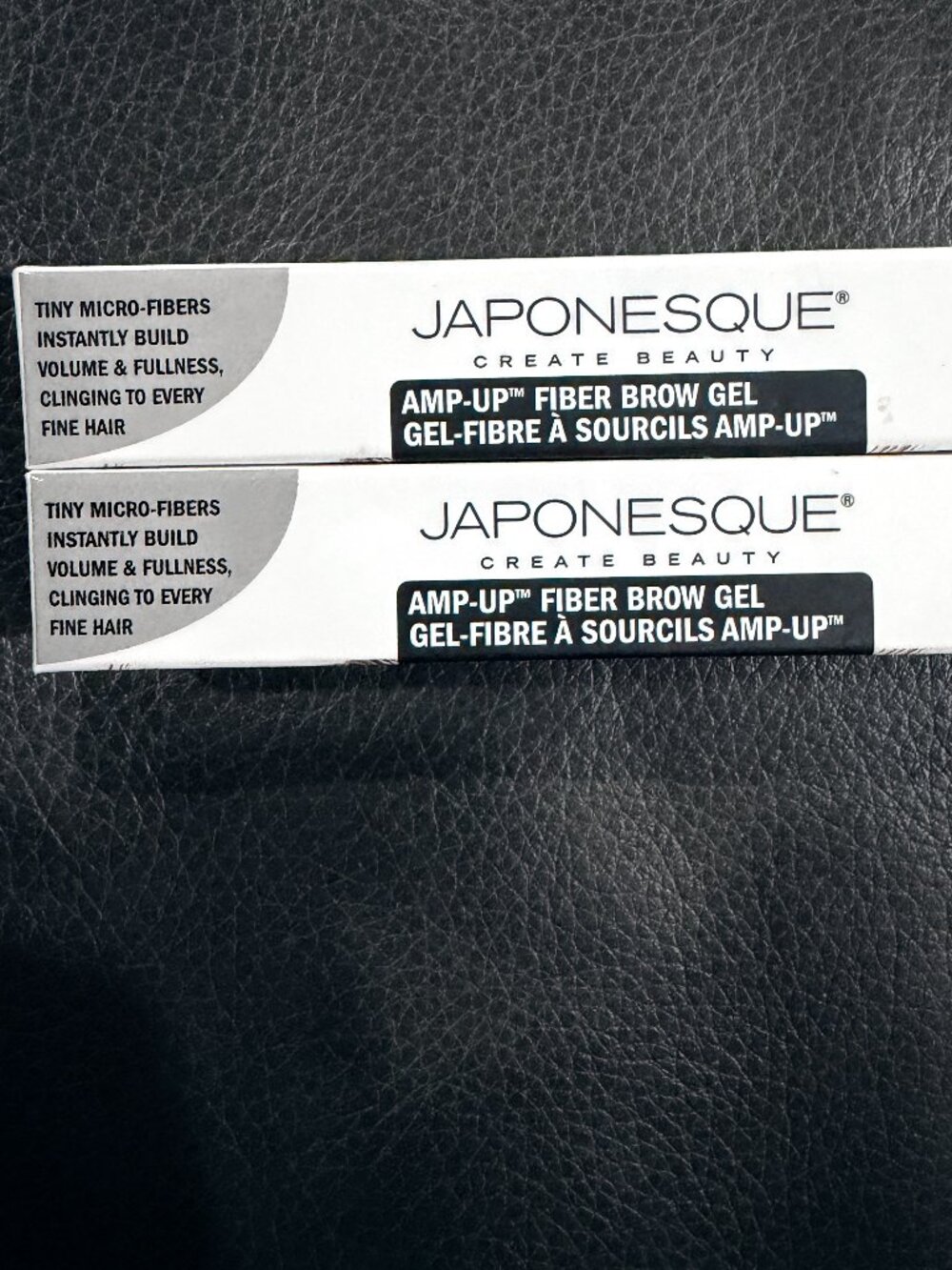 Japonesque Amp-Up Fiber Brow Gel Duo Pack Shade Light 2.6ml New Sealed